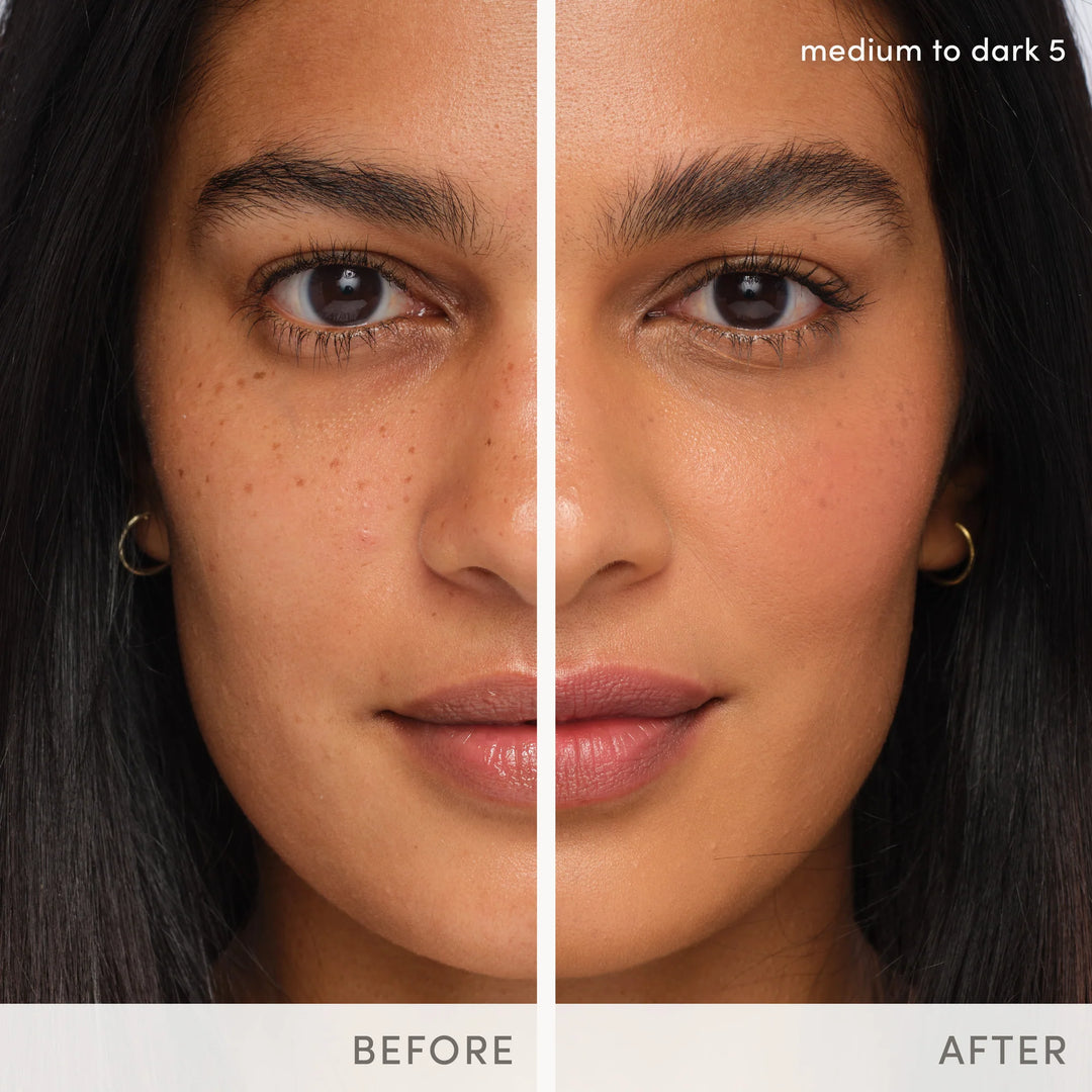 HydroPure™ Tinted Serum with Hyaluronic Acid &amp; CoQ10 - Before and After - jane iredale Mineral Makeup Australia