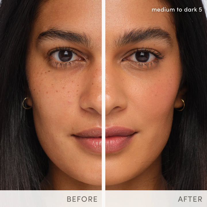HydroPure™ Tinted Serum with Hyaluronic Acid &amp; CoQ10 - Before and After - jane iredale Mineral Makeup Australia