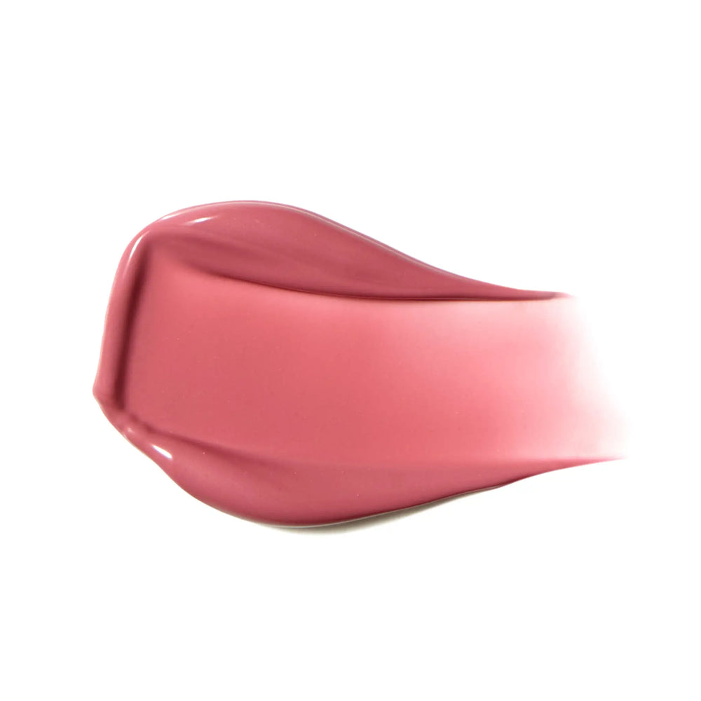 Cool pink coloured liquid blush swatch on white background