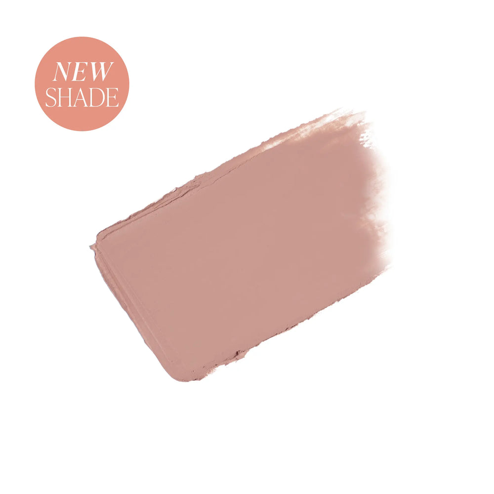 Swatch of Jane Iredale ColorLuxe Eye Shadow Stick in Cameo, showing a soft matte pink-beige shade.