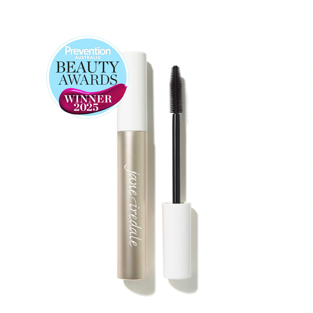 Lash Fixation Mascara soldier with 'Prevention Australia Beauty Awards Winner 2025' badge on a white background