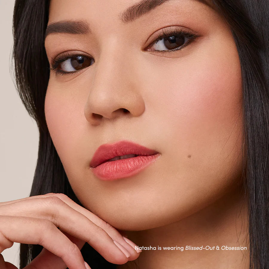 Beyond Matte™ Lip Stain - Model wearing Blissed-Out and Obsession - jane iredale Mineral Makeup Australia